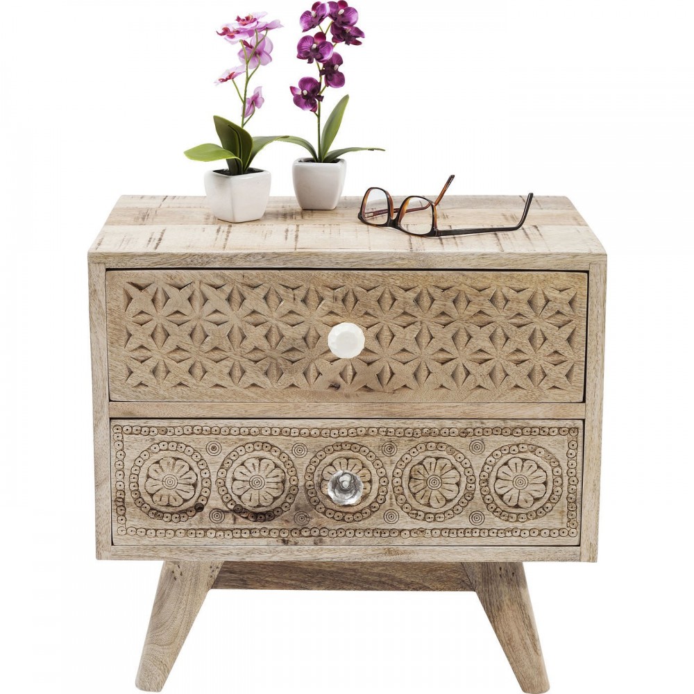 2 drawers in ethnic light wood Puro