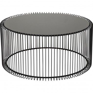 Set of 2 black Wire coffee tables