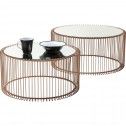Set of 2 copper Wire coffee tables