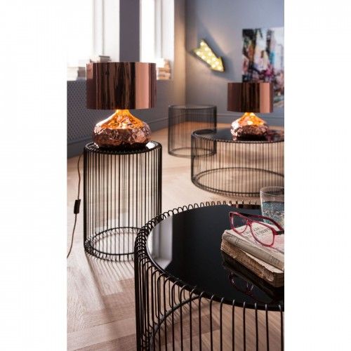 Set of 2 black Heaven Wire side tables